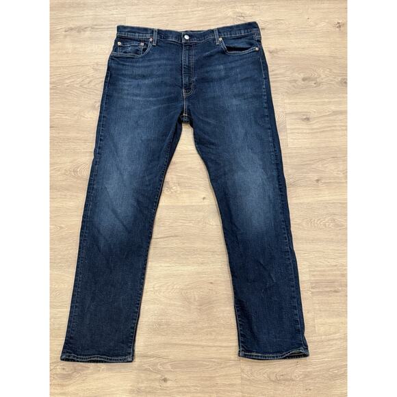 Vintage Levi’s 502 Big E Jeans 1996 W42 L34 Taper Fit Blue Denim